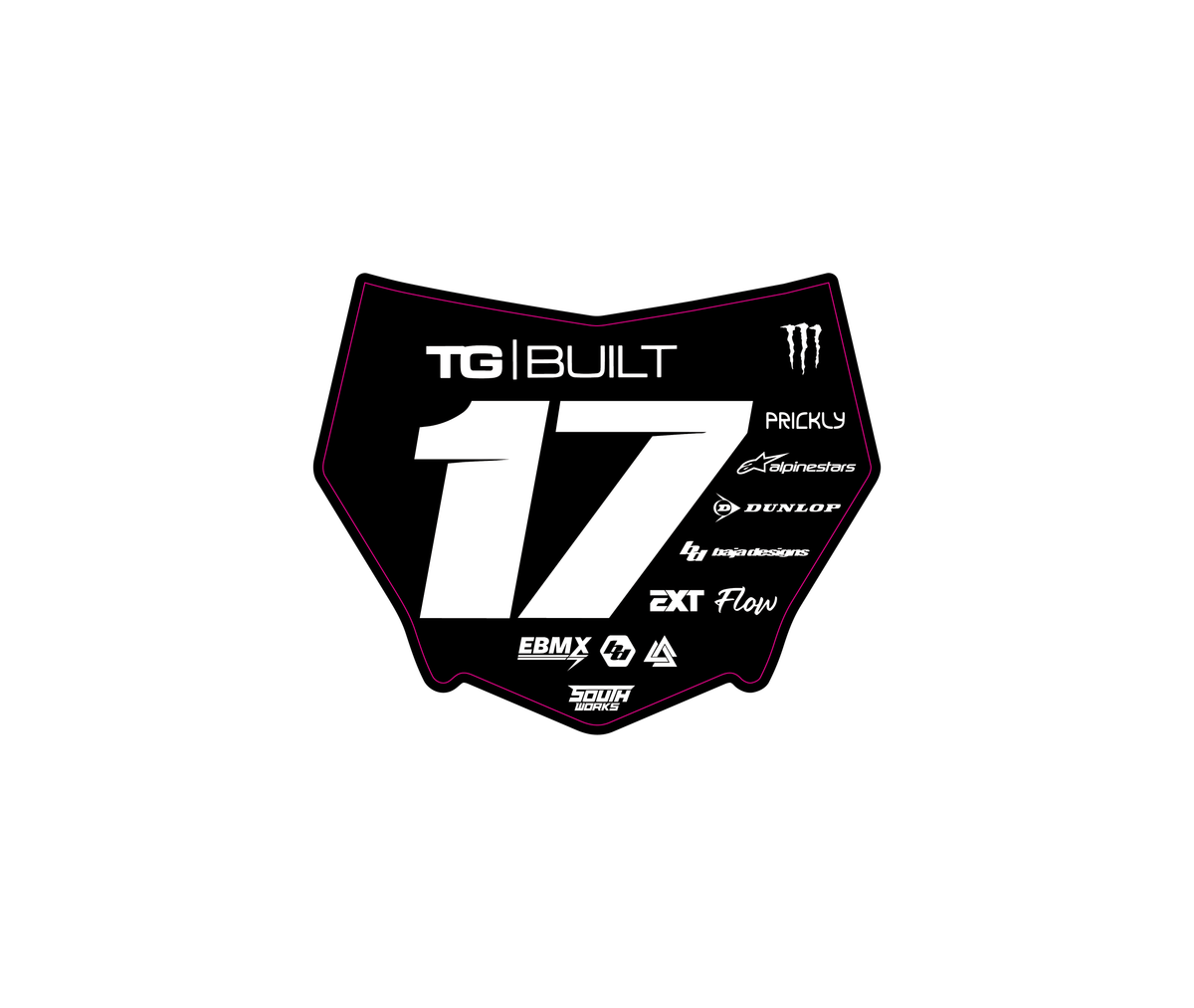 SIGNATURE "17" STYLE MOTOCUTZ PLATE DECAL