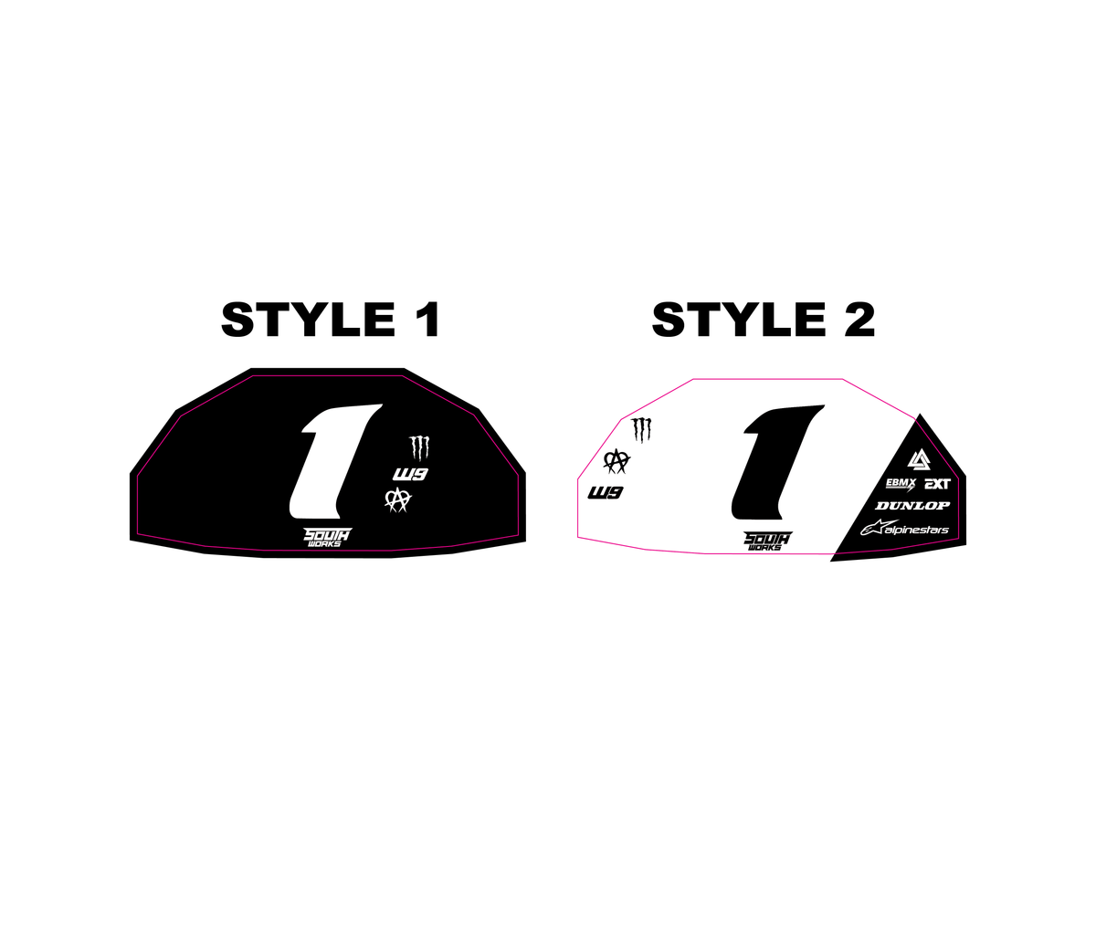 PRE-DESIGNED HONEYWHALE/KUKRIN FRONT PLATE DECAL