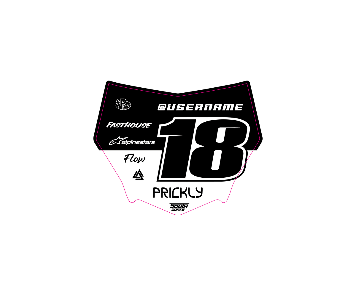 SIGNATURE "HALF" STYLE MOTOCUTZ PLATE DECAL