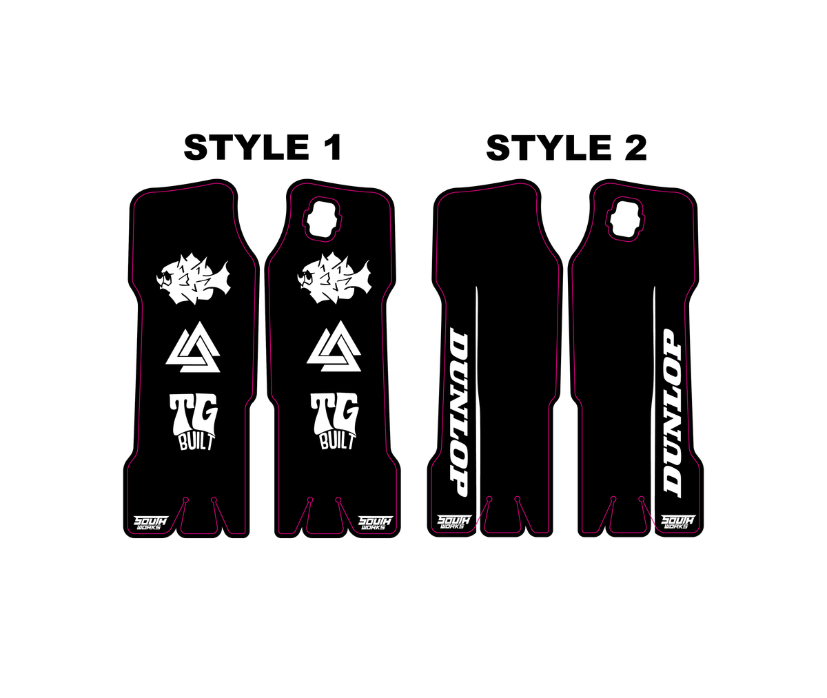 PRE-DESIGNED SURRON LIGHT BEE X FORK GUARD DECALS